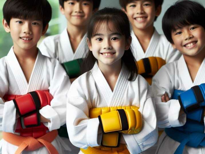 Young Martial Artists with Martial Arts Protective Gear