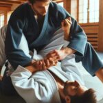 A practitioner performing Aiki Jujutsu Techniques