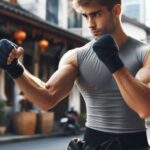 A Child practicing Mixed Martial Arts at Home