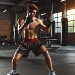 Muay Thai Student Learning Basic Stance