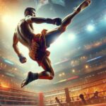 Fighter using fists, elbows, knees, and shins in Muay Thai