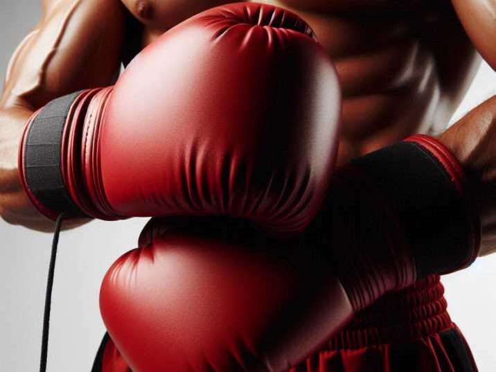 Boxing gloves with extra knuckle padding.