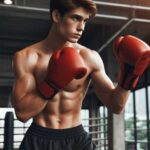 Young boxer demonstrating the orthodox in Boxing