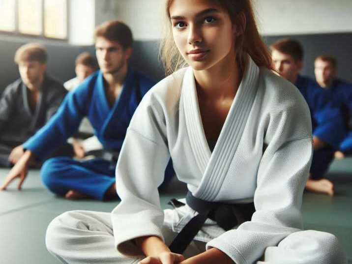 Young student practicing Brazilian Fighting Styles training on mats
