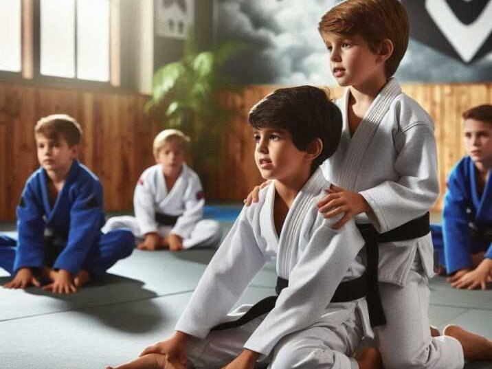 young boys focused during Jiu-Jitsu training