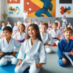 Kids martial arts class with different styles