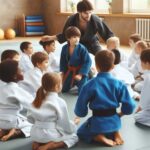 Children learning Judo Rules and Best Styles under instructor supervision