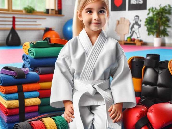 Martial arts beginner gear laid out on mat