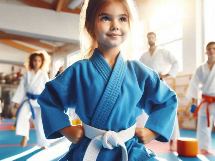 A student learning martial arts gear list during training 